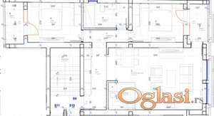 NOVOGRADNJA-TROSOBAN SA DVE TERASE- 69m2, TELEP